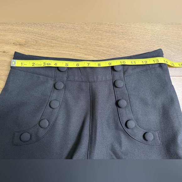 Banned Apparel 1960 Black High Waist Crepe Full Moon Sailor Wide Leg Pants Small - Picture 10 of 12